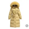 Qingwen New Korean Fashion Cotton Lined Women Winter Coat Mid-Length Loose Thick Coat Bread Padded Parka casaco Feminino L220725