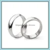 Band Rings Jewelry Width 6Mm Stainless Steel For Women Men Lover Couple Fashion Love Wedding Party Drop Deliv Dhjtu