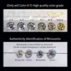 Big Sale Real Moissanite Blue Green Pink Yellow Gemstone Loose Diamonds Stone VVS1 Excellent Round Cut For Rings High Quality