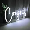 Félicitations Personnalisé Led Signe Graduation Party Décorations Collège Fond Signes Pour Chambre Bar Neon Light 220615