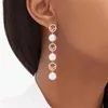 Drop Pearl Diamond Earrings Designer Luxury Earring Women Gifts Wedding Party High Quality Jewelry