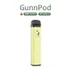Gunnpod Tek Kullanımlık Pod Cihaz Kiti E-Cigettes 2000 Puflar 1250mAh Pil 8ml Prefle Filile Cartidge Vape Stick Pen Vs Bang XXL AIR B2179