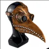 Funny Medieval Steampunk Plague Doctor Bird Mask Latex Punk Cosplay Masks Beak Adt Halloween Event Props For Man Woman A38226J Drop Delivery