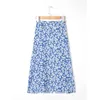 Spódnice damskie 2022 wakacje boho plażowe kwiatowy druk spódnica vintage eleganckie opakowanie kobiet ubranie letnie spódnice midi talii