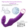 NXY dildos Strapless Strap on Realistic Dildo Vibrator Massager Lesbian Double Side G spot Stimulate Clitoris Sex Toy for Couple 0210