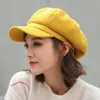 Berretti Cappelli vintage per donna Cappello invernale solido Berretto berretto Pittore coreano Sboy Boinas Para MujerBerets Wend22