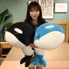 cm漫画クジラの抱きしめの海の動物ぬいぐるみ青いおもちゃ抱きしめるクッションシャークソフトアニマルドールキッズギフトJ220704