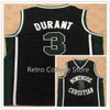 SJZL98 Męskie Kevin Durant # 3 Montrose Christian High School White Black Retro Thrackback Koszykówki Jersey zszył dowolną liczbę i nazwę