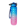 32OZ Motiverende Fitness Sports Waterfles met Tijd Marker Straw, Grote Brede Mond Lekvrij Duurzaam door zee JJLB14794