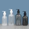 matte empty frosted pet shampoo pump packaging bottles wholesale luxury 300 ml 500ml with Black Lotion Pump hand sanitizer bottle send by ocrean express