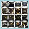 Pillow Case Bedding Supplies Home Textiles Garden Ll Taoup Gold Black Snowflake Merry Christmas Pillowcase Xmas Decor For Dhqtp