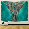 Tapestry roze mandala olifant tapijt hippie kleurrijke 3d mozaïekstijl boho wa wa