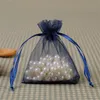 7-9 cm cordon organza bijoux pochettes sacs bonbons mariage anniversaire cadeau sac A601