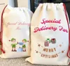 Sublimation vide santa sacs bricolage sac à cordon personnalisé sac de Noël sacs de poche transfert de chaleur du Nouvel An SXJUL10