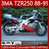 Karosserie-Kit für Yamaha TZR-250 TZR 250 schwarz silbrig TZR250 R RS RR 88-91 Karosserie 115No.22 YPVS 3MA TZR250R 88 89 90 91 TZR250-R TZR250RR 1988 1989 1990 1991 MOTO-Verkleidungen