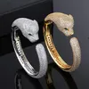 Top Bangle bracelet for Women 18K gold plated Sterling Silver Luxury full diamond Bracelet Valentine's Day wedding gift premium jewelry custom made R7IV