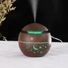 USB Grano di Legno Diffusore Umidificatore Ad Ultrasuoni Aromaterapia Mini Portatile Hollow Mist Maker 7 Colori LED Che Cambia Diffusore 130ML