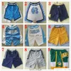 Top Quality All Team Basketball Shorts Just Don Short Retro Sports Wear JUSTDON Baseball With Pocket Zipper Sweatpants Pant Stitched Size S-2XL