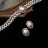 Double-layered Necklaces for Women Simulated Pear Crystal Neck Chain Female Jewelry Wholesale Gift Choker Vintage