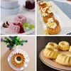 12PCS/Set Baking Moulds Mini Silicone Baking Cups Cupcake Liners Pumpkin Muffin Pans Cake Mold Heat Resistant Dessert Tray XBJK2207