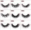 Högkvalitativ tjock lockig mink Fake Eyelashes Naturlig lång Mjuk Ljus Handgjorda Multilayer 3D False Lashes Extensions Lätt att bära DHL