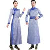 Etniska kläder för män och kvinnor cosplay Long Robe Festival Party National Wear Grassland Mongolian Cheongsam klänning asiatisk dräkt