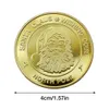 Santa Claus Wishing Coin Collectible Gold Plated Souvenir Collection Present God julminnesfy36084592284