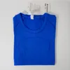Lu-088 Женская футболка для женщин-йога Женская футболка с высокой упругим дышащим в воздухопроницаемом топ