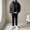 Men's Down & Parkas Men Clothing 2022 Korean Bread Thickened Winter Warmth Short Youth Cotton Jacket All-match Drop SleevesMen's T220809