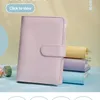 Empty Loose Leaf Notebook A5 A6 Binders Filing Supplies Leather PU Cover Spiral Folders Budget Planners Binder with Card Slot 80pcs Papers