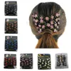 Fashion Hairs Clips Woman Kobiety magiczne koraliki elastyczność kwiat wzór koralików klips