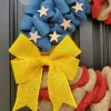 Decorative Flowers & Wreaths Striped Stars Wall Decor Door Garland Window Wreath Hanging Front American Independence Day Wedding Party Home