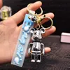 2022 Akryl Standing Bear Keychain Pendant Lovers Style Cartoon Bear Action Bag Car Keychains hängsmycken