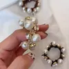 Corda per capelli con strass di perle per donna Fashion Ball Bun Fascia per capelli Coda di cavallo Elastico Accessori per ornamenti femminili