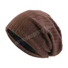 Cappello invernale da uomo caldo Berretto casual lavorato a maglia in morbido cotone per adulti Skullies Outdoor Solid Gorros Sports Keep cap