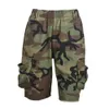 Camouflage shorts zomerkleding voor dames multi-pocket split losse kwastjes versieren trendy dames vijfpuntsbroek