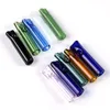 Heady Colorful Style Pyrex Glass Oil Burner Pipe Straight Tube Hand Pipes Mini Oil Dab Rigs Smoking Tobacco Pipes Accessories SW47 Nano Plating