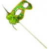 Venetian Masquerade Half Face Mask on Stick with Flower Christmas Halloween Party Sexy Carnival Prom Masks XBJK2207