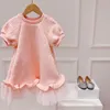 Keelorn Mädchen-Klassiker-Kleidungsset, Frühling, lange Ärmel, Kinder, Prinzessin, Oberteil und Rock, entworfen, 2-teilige Anzüge, Schuluniform-Kleidung 220615