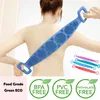 Silicone Back Bath Body Brush Back Scrubber Massage Shower Rubbing Back Belt Exfoliating Dead Skin Towel Scrub Cleaning Bathroom 200923