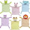 Newborn Toddler Kids Plush Towel Toy Cartoon Cat Rabbit Animal Rattle Toy Baby Sleeping Newborn Stuffed Dolls Comfort Towel290i