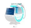 Multifunzione Ice Blue Ultrasonic RF Aqua Skin Scrubber Antirughe HydraOxygen Dermoabrasione Facciale con macchina per la pulizia dell'analizzatore della pelle