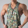 mens 3D camouflage tank tops shirt gym top fitness clothing Ishaped sports vest sleeveless man canotte bodybuilding clothes 220420