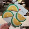 Party Favor Event Supplies Festive Home Garden Korean Version Of Hyunya Wool Knitted Hairpin Girl Baby Fruit Side Bangs Clip Childrens Bb