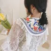 Бабочка для женских девушек печатать фальшивые воротники шарф модный узел плеч