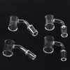 Wholease Smoking Accessories Dab Rig Flat Top Quartz Banger14mm 18mm 45° / 90° male Domeless Nail