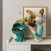 Oggetti decorativi Figurine Nordic Light Luxury Creative Big Mouth Dog Chiave da collezionare Xuanguan Tavolino Decorazione Matrimonio Joe Moved