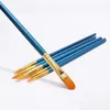 Oil Paintbrush Set Round Flat Pointed Tip Alumina Tube Nylon Hair Artist Acrylic Paint Brushes for Acrylic Oil Watercolor