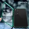 Fall för Xiaomi Redmi Note 11 4G dubbelsidig glas Anti-knock Cover Redme Note11 Redmy Note 11s S11 Metal Bumper Magnetic Case Funda