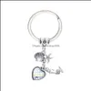 Nyckelringar smycken mode drusy druzy nyckelchain skal sjöstjärna sjöjungfrun hjärta älskar fiskskala charms bil nyckelring för kvinnor droppleverans 2021